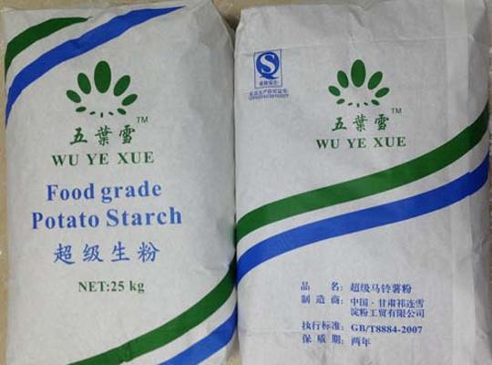 Valve bag starch packaging